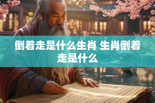 倒着走是什么生肖 生肖倒着走是什么