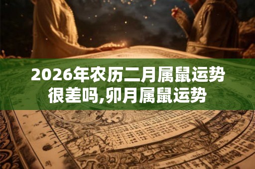 2026年农历二月属鼠运势很差吗,卯月属鼠运势