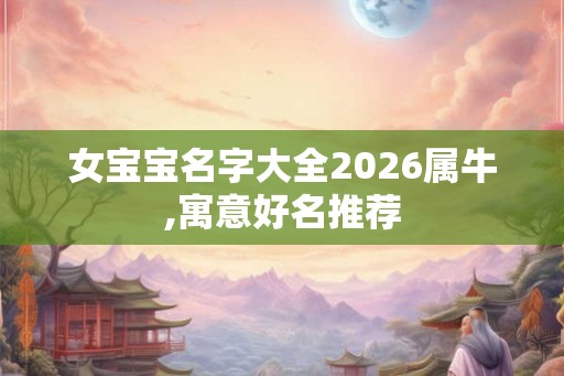 女宝宝名字大全2026属牛,寓意好名推荐 女宝宝名字大全2026属牛,寓意好名推荐