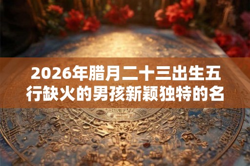 2026年腊月二十三出生五行缺火的男孩新颖独特的名字精选