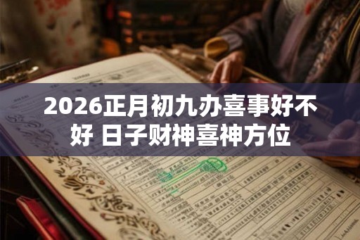 2026正月初九办喜事好不好 日子财神喜神方位