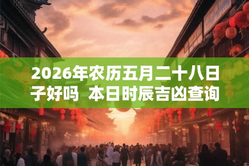 2026年农历五月二十八日子好吗  本日时辰吉凶查询