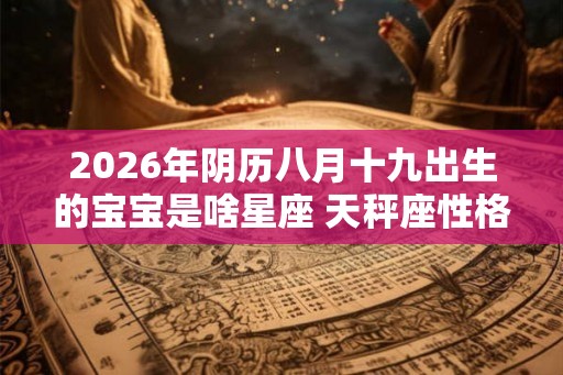 2026年阴历八月十九出生的宝宝是啥星座 天秤座性格分析