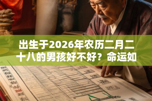 出生于2026年农历二月二十八的男孩好不好？命运如何？