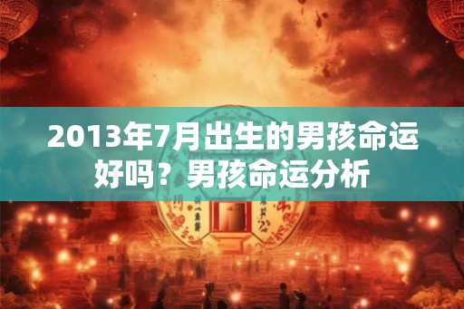 2013年7月出生的男孩命运好吗？男孩命运分析