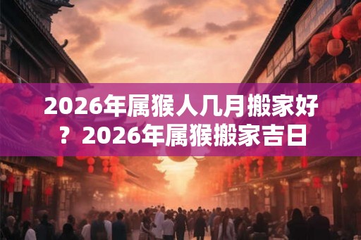 2026年属猴人几月搬家好？2026年属猴搬家吉日