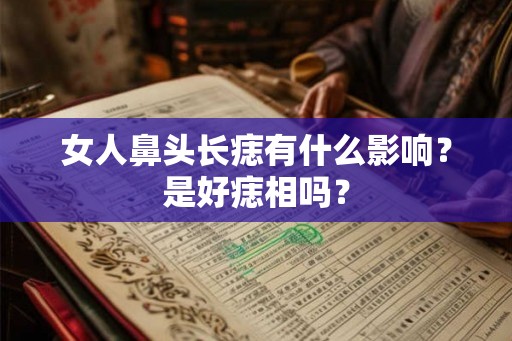 女人鼻头长痣有什么影响？是好痣相吗？