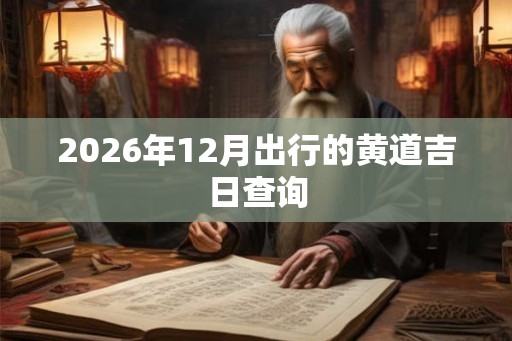 2026年12月出行的黄道吉日查询 2026年12月出行的黄道吉日查询