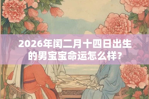 2026年闰二月十四日出生的男宝宝命运怎么样？