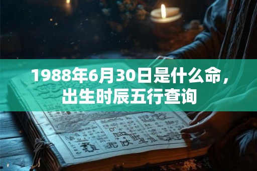 1988年6月30日是什么命,出生时辰五行查询 1988年6月30日是什么命,出生时辰五行查询