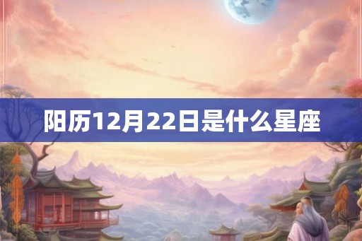 阳历12月22日是什么星座