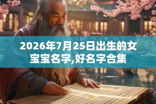 2026年7月25日出生的女宝宝名字,好名字合集