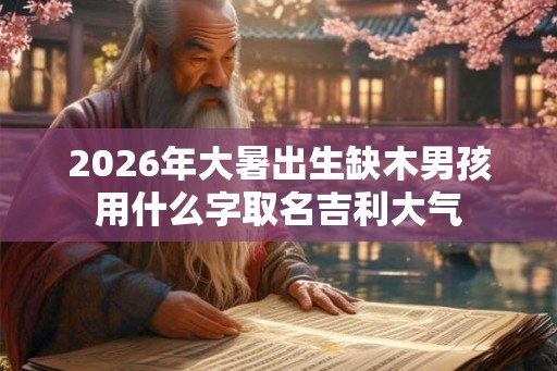 2026年大暑出生缺木男孩用什么字取名吉利大气