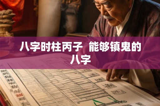八字时柱丙子  能够镇鬼的八字