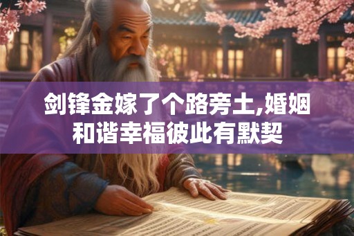剑锋金嫁了个路旁土,婚姻和谐幸福彼此有默契
