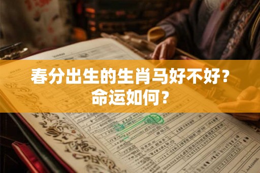春分出生的生肖马好不好？命运如何？