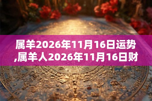 属羊2026年11月16日运势,属羊人2026年11月16日财运,生肖羊2026年11月16日运势