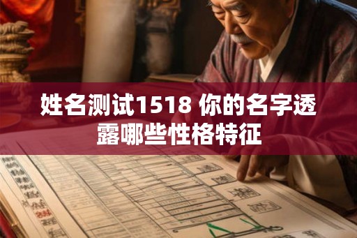 姓名测试1518 你的名字透露哪些性格特征