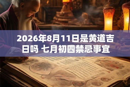 2026年8月11日是黄道吉日吗 七月初四禁忌事宜