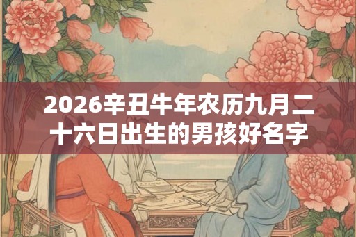 2026辛丑牛年农历九月二十六日出生的男孩好名字 2026辛丑牛年农历九月二十六日出生的男孩好名字