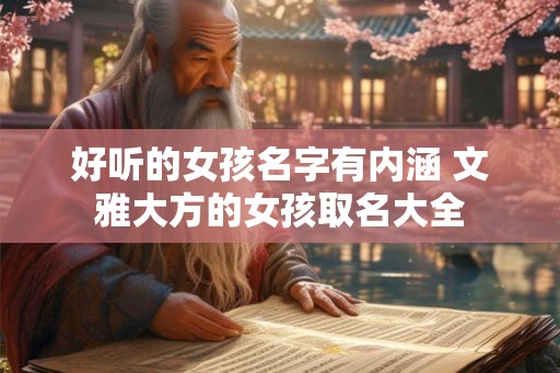 好听的女孩名字有内涵 文雅大方的女孩取名大全