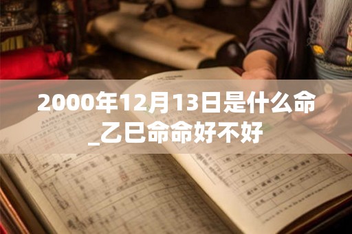 2000年12月13日是什么命_乙巳命命好不好