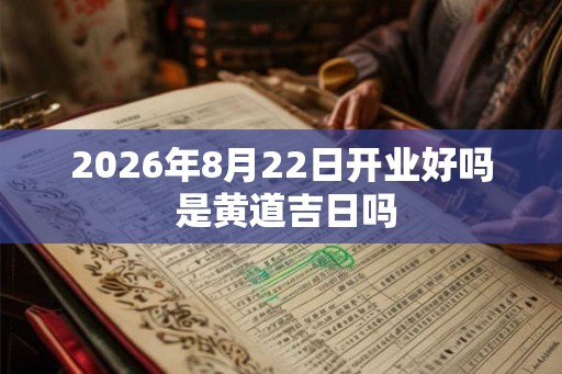 2026年8月22日开业好吗 是黄道吉日吗