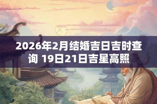 2026年2月结婚吉日吉时查询 19日21日吉星高照