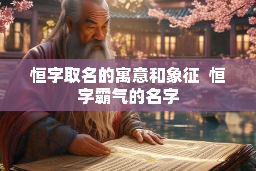 恒字取名的寓意和象征 恒字霸气的名字 恒字取名的寓意和象征 恒字霸气的名字