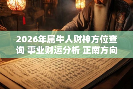 2026年属牛人财神方位查询 事业财运分析 正南方向是关键