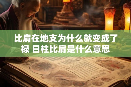 比肩在地支为什么就变成了禄 日柱比肩是什么意思