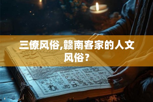 三僚风俗,赣南客家的人文风俗？