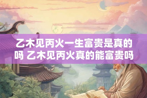 乙木见丙火一生富贵是真的吗 乙木见丙火真的能富贵吗
