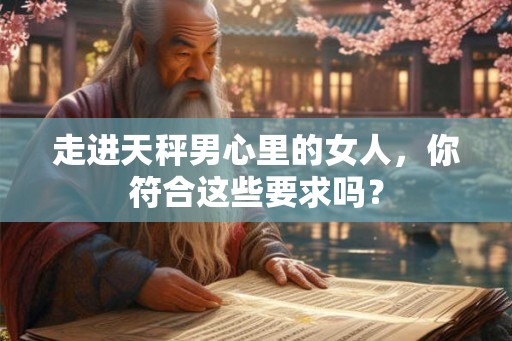 走进天秤男心里的女人，你符合这些要求吗？
