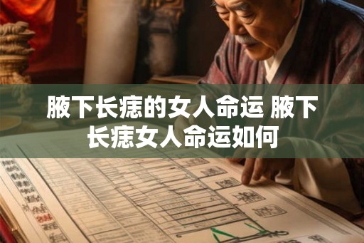 腋下长痣的女人命运 腋下长痣女人命运如何