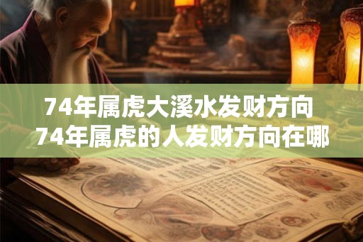 74年属虎大溪水发财方向 74年属虎的人发财方向在哪