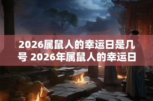 2026属鼠人的幸运日是几号 2026年属鼠人的幸运日是哪天