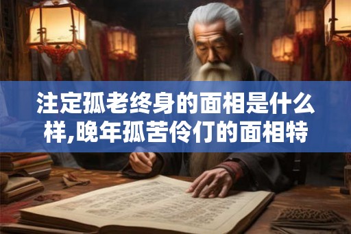 注定孤老终身的面相是什么样,晚年孤苦伶仃的面相特征