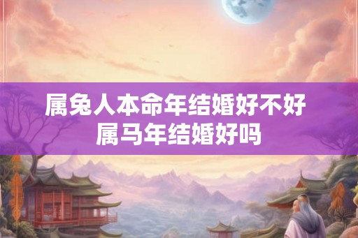 属兔人本命年结婚好不好 属马年结婚好吗