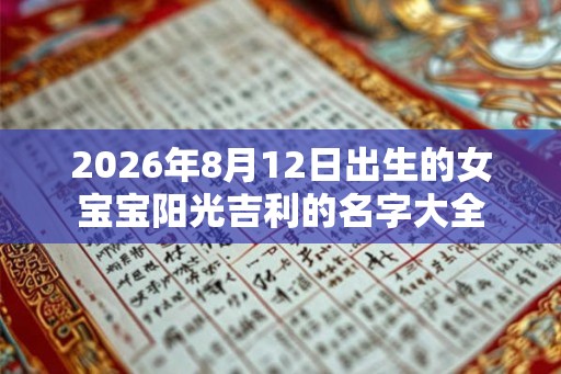 2026年8月12日出生的女宝宝阳光吉利的名字大全 2026年8月12日出生的女宝宝阳光吉利的名字大全