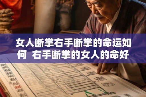 女人断掌右手断掌的命运如何  右手断掌的女人的命好不好
