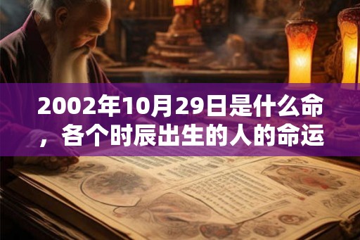 2002年10月29日是什么命,各个时辰出生的人的命运 2002年10月29日是什么命,各个时辰出生的人的命运