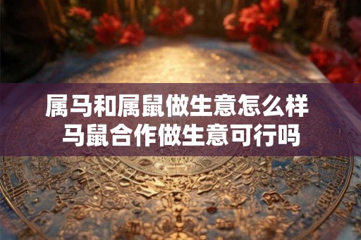 属马和属鼠做生意怎么样 马鼠合作做生意可行吗 属马和属鼠做生意怎么样 马鼠合作做生意可行吗