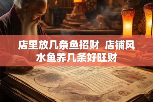 店里放几条鱼招财  店铺风水鱼养几条好旺财