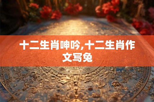 十二生肖呻吟,十二生肖作文写兔