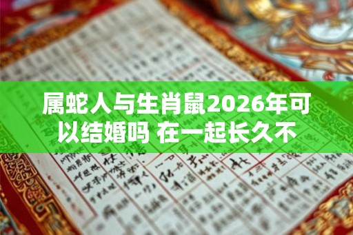 属蛇人与生肖鼠2026年可以结婚吗 在一起长久不
