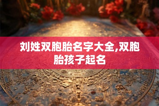 刘姓双胞胎名字大全,双胞胎孩子起名