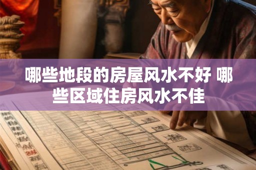 哪些地段的房屋风水不好 哪些区域住房风水不佳
