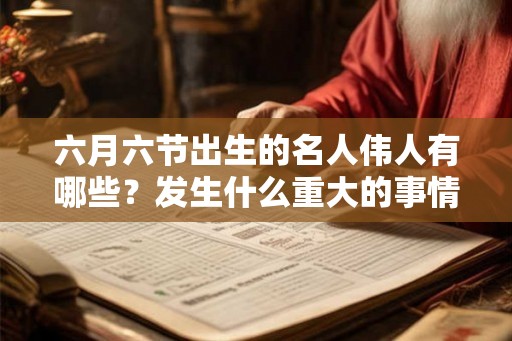 六月六节出生的名人伟人有哪些？发生什么重大的事情吗？