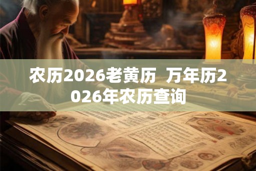 农历2026老黄历  万年历2026年农历查询